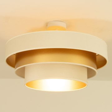 Επιφανειακό φωτιστικό οροφής WENTA 1xE27/60W/230V Ø 50 cm μπεζ/χρυσό