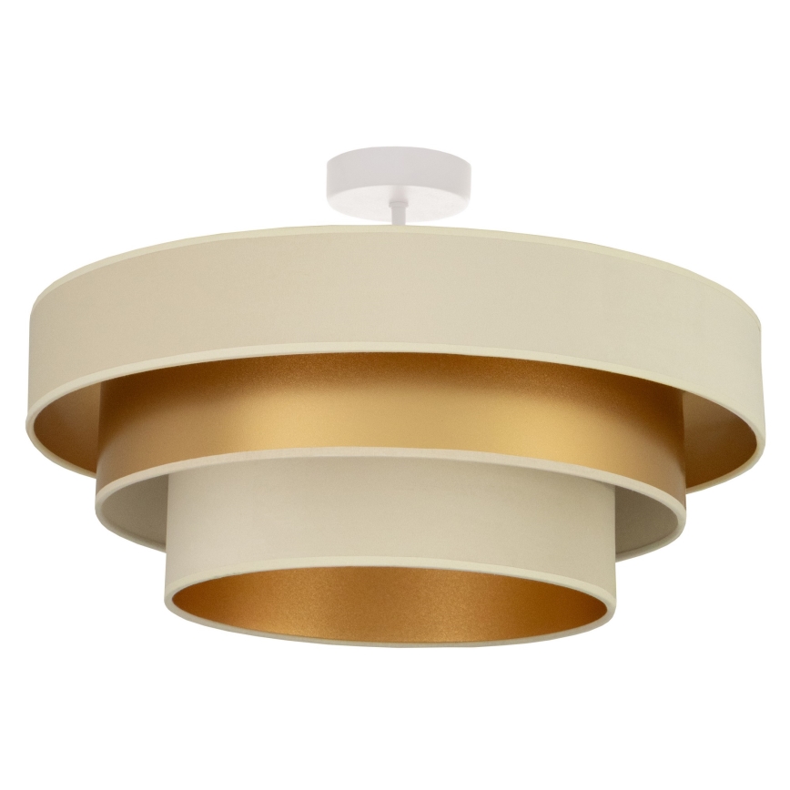 Επιφανειακό φωτιστικό οροφής WENTA 1xE27/60W/230V Ø 50 cm μπεζ/χρυσό