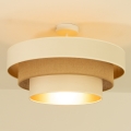 Επιφανειακό φωτιστικό οροφής WENTA 1xE27/60W/230V Ø 50 εκ. μπεζ/γιούτα