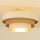 Επιφανειακό φωτιστικό οροφής WENTA 1xE27/60W/230V Ø 50 εκ. μπεζ/γιούτα