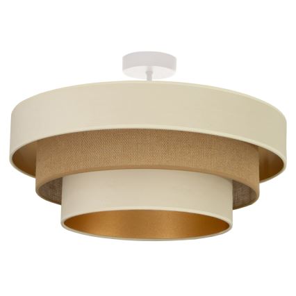 Επιφανειακό φωτιστικό οροφής WENTA 1xE27/60W/230V Ø 50 εκ. μπεζ/γιούτα
