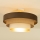 Επιφανειακό φωτιστικό οροφής WENTA, 1xE27/60W/230V, διάμ. 50 εκ., καφέ/γιούτα/μπεζ