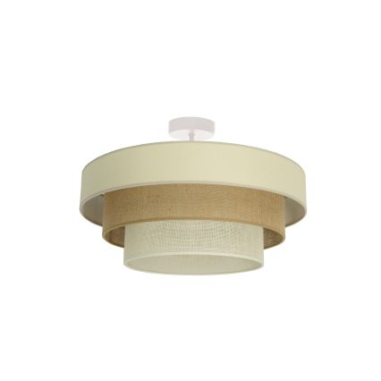 Επιφανειακό φωτιστικό οροφής WENTA 1xE27/60W/230V διάμ. 50 εκ. μπεζ/τζούτα
