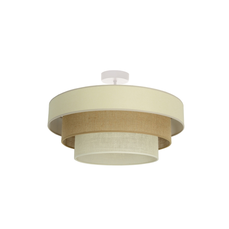 Επιφανειακό φωτιστικό οροφής WENTA 1xE27/60W/230V διάμ. 50 εκ. μπεζ/τζούτα