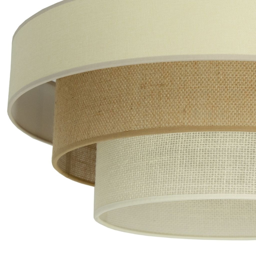 Επιφανειακό φωτιστικό οροφής WENTA 1xE27/60W/230V διάμ. 50 εκ. μπεζ/τζούτα