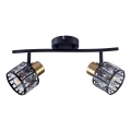 Επιφανειακό φωτιστικό οροφής ZAHARA 2xE27/10W/230V μαύρο