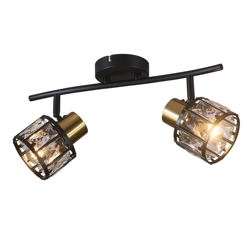 Επιφανειακό φωτιστικό οροφής ZAHARA 2xE27/10W/230V μαύρο