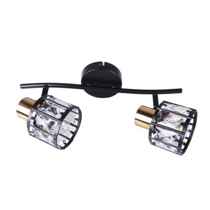 Επιφανειακό φωτιστικό οροφής ZAHARA 2xE27/10W/230V μαύρο