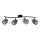 Επιφανειακό φωτιστικό οροφής ZAHARA 4xE27/10W/230V μαύρο