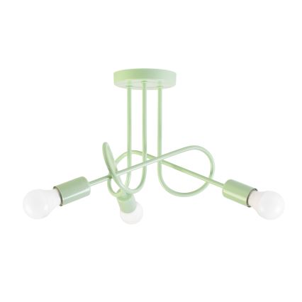 Επιφανειακός πολυέλαιος OXFORD 3xE27/15W/230V πράσινος