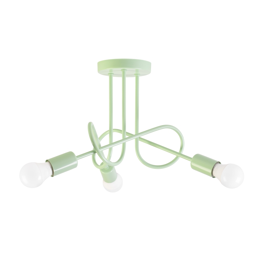 Επιφανειακός πολυέλαιος OXFORD 3xE27/15W/230V πράσινος