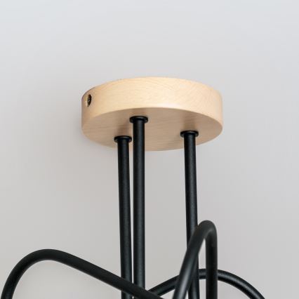 Επιφανειακός πολυέλαιος OXFORD 3xE27/15W/230V πεύκο/μαύρο