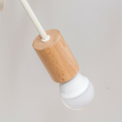 Επιφανειακός πολυέλαιος οροφής OXFORD 2xE27/15W/230V πεύκο/κρεμ