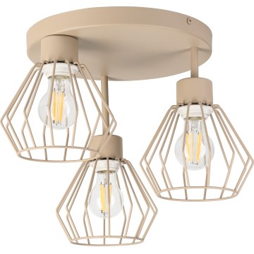 Επικαθήμενο φωτιστικό οροφής AUDREY 3xE27/15W/230V μπεζ