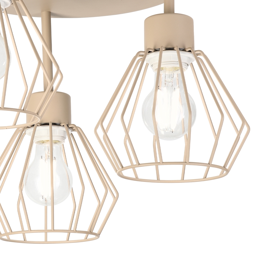 Επικαθήμενο φωτιστικό οροφής AUDREY 3xE27/15W/230V μπεζ