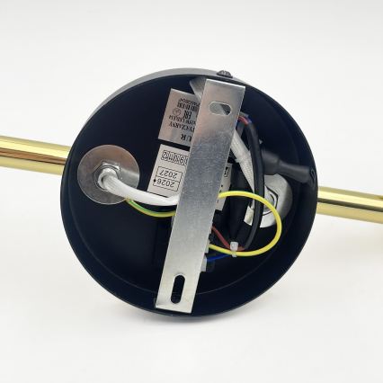Επικαθήμενο φωτιστικό οροφής AURIS 3xE14/15W/230V χρυσό/καπνιστό μαύρο/μπεζ