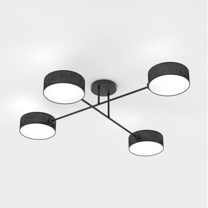 Επικαθήμενο φωτιστικό οροφής MAGA 4xE14/10W/230V, μαύρο