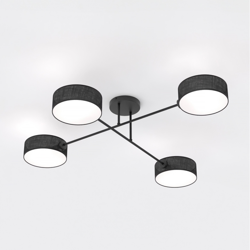 Επικαθήμενο φωτιστικό οροφής MAGA 4xE14/10W/230V, μαύρο