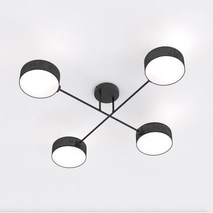 Επικαθήμενο φωτιστικό οροφής MAGA 4xE14/10W/230V, μαύρο