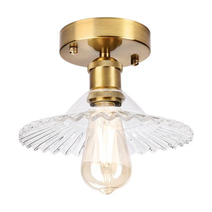 Επικαθήμενο φωτιστικό οροφής TRISH 1xE27/15W/230V χρυσό/διάφανο