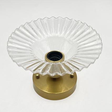 Επικαθήμενο φωτιστικό οροφής TRISH 1xE27/15W/230V χρυσό/διάφανο