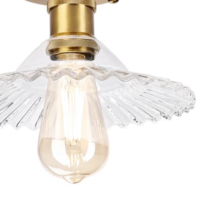 Επικαθήμενο φωτιστικό οροφής TRISH 1xE27/15W/230V χρυσό/διάφανο