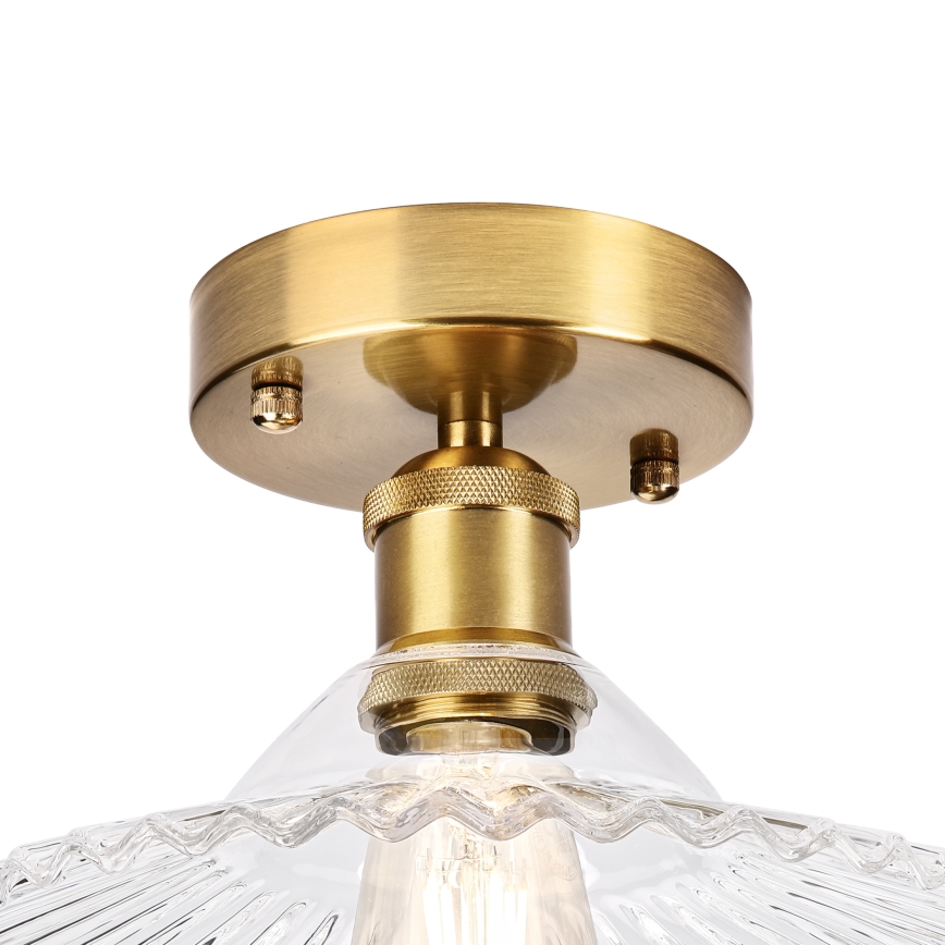 Επικαθήμενο φωτιστικό οροφής TRISH 1xE27/15W/230V χρυσό/διάφανο