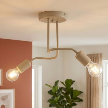 Επικαθήμενος πολυέλαιος CHARLIE 2xE27/15W/230V μπεζ