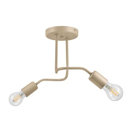 Επικαθήμενος πολυέλαιος CHARLIE 2xE27/15W/230V μπεζ
