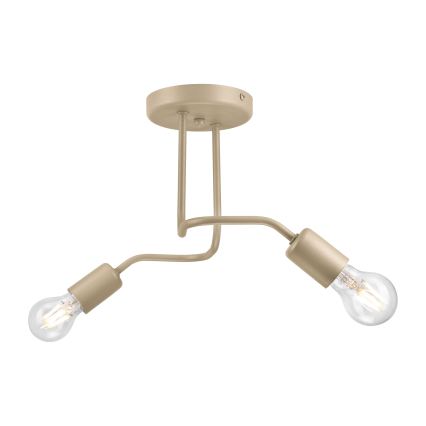 Επικαθήμενος πολυέλαιος CHARLIE 2xE27/15W/230V μπεζ