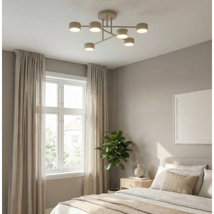 Επικολλητό φωτιστικό οροφής HALO 6xGX53/10W/230V μπεζ