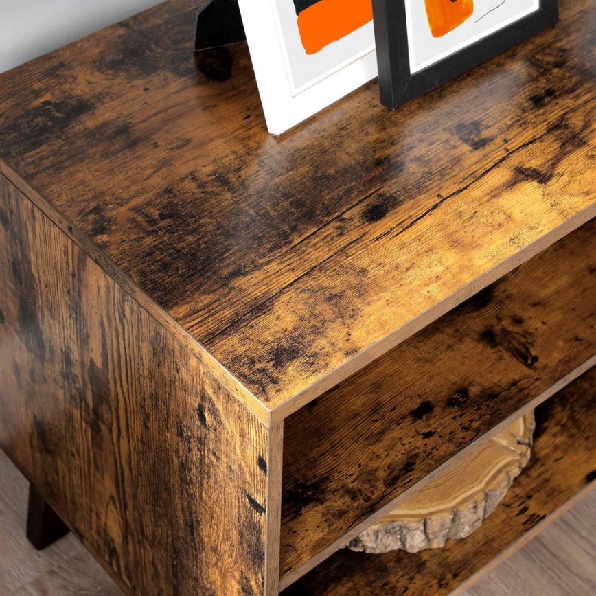 Έπιπλο τηλεόρασης BASTOR καφέ/μαύρο