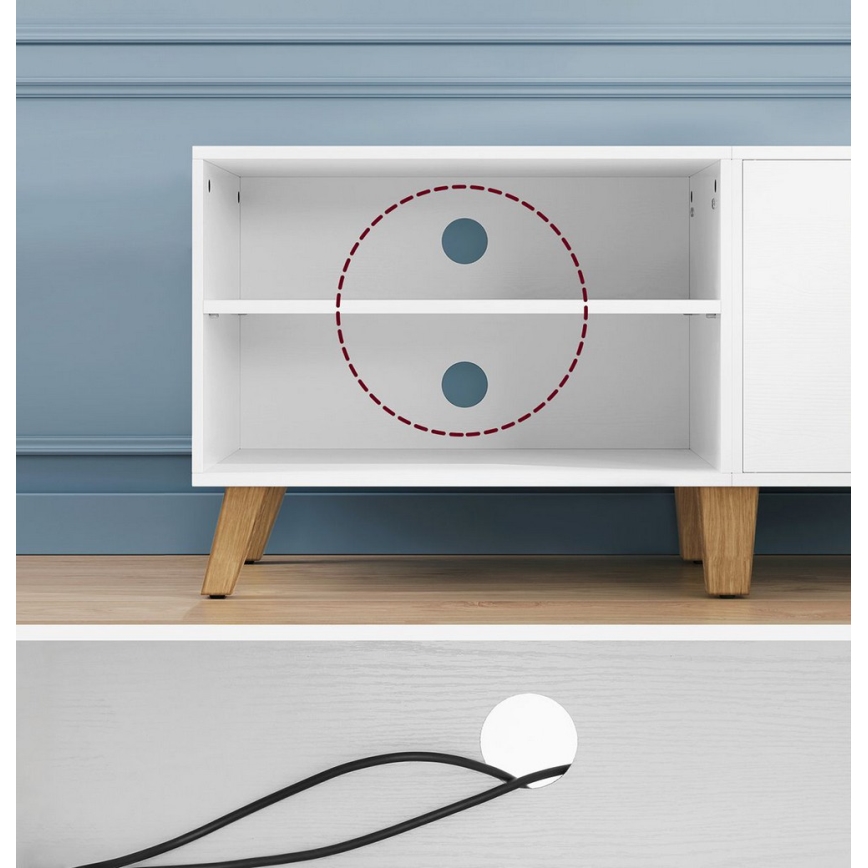 Έπιπλο τηλεόρασης BASTOR σε λευκό