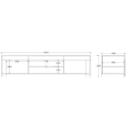 Έπιπλο τηλεόρασης FINERA λευκό