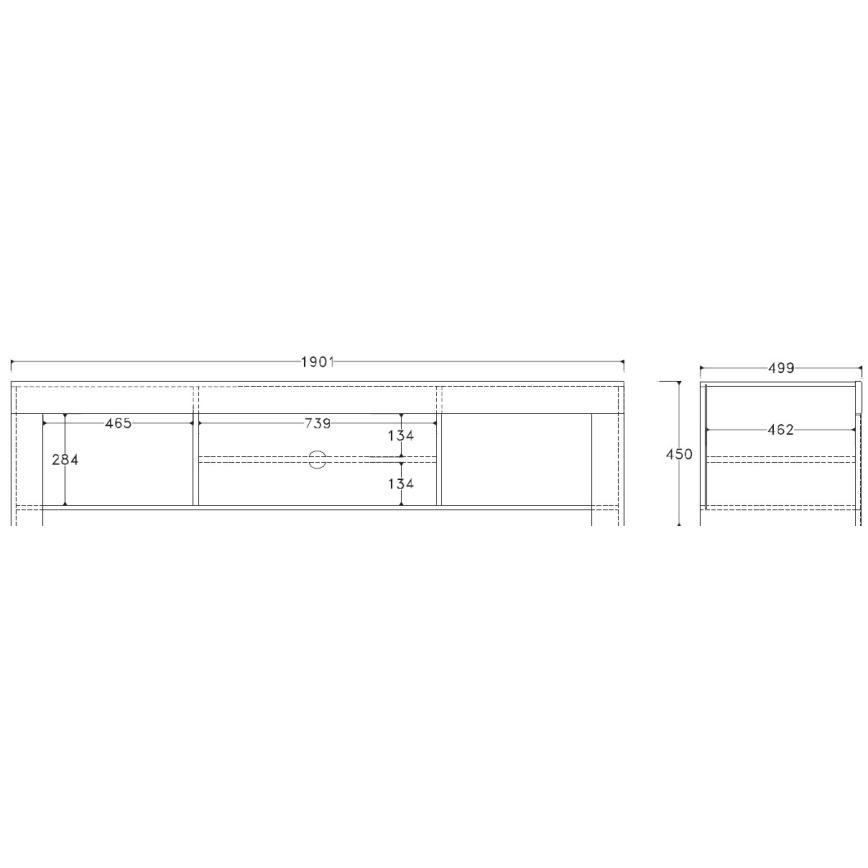 Έπιπλο τηλεόρασης FINERA λευκό