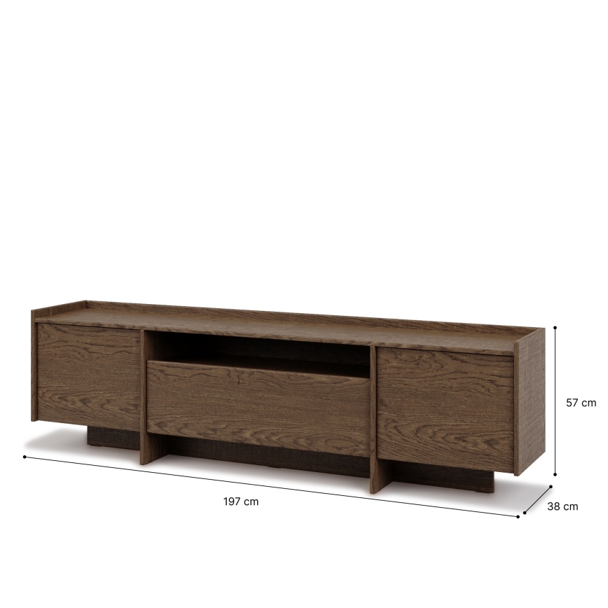 Έπιπλο τηλεόρασης KEMI 197x57 cm δρυς