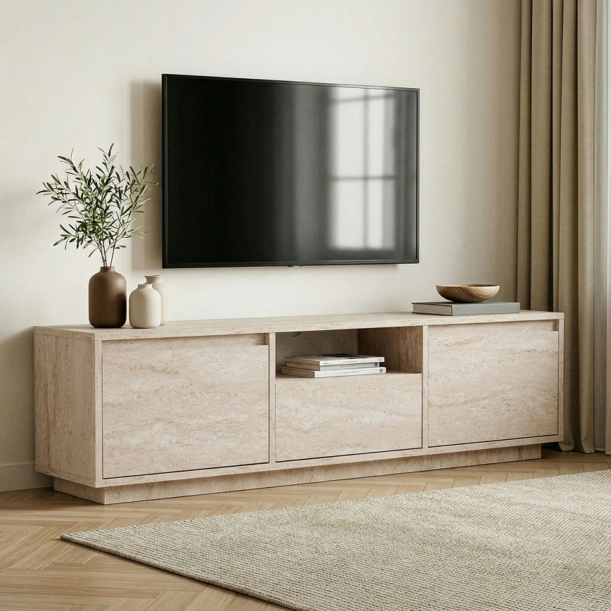 Έπιπλο τηλεόρασης KREDE 160x30 cm μπεζ