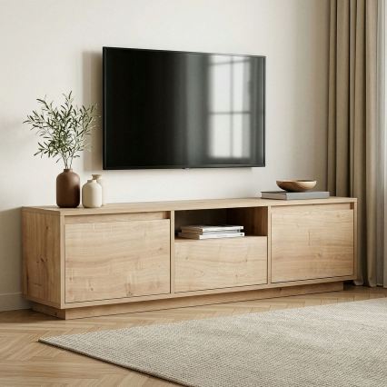 Έπιπλο τηλεόρασης KREDE 160×30 εκ., δρυς