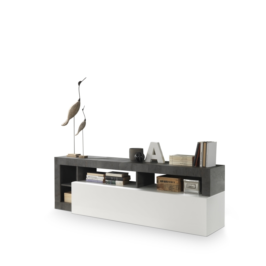 Έπιπλο τηλεόρασης LENOR λευκό/ανθρακί