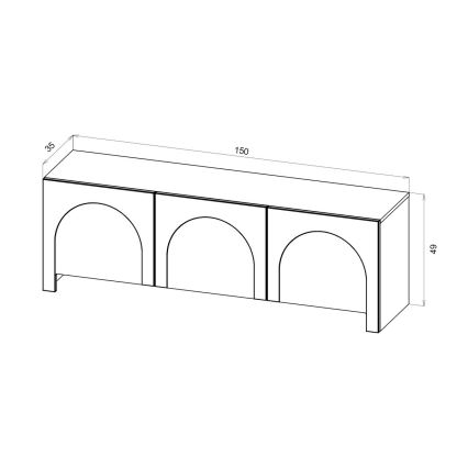 Έπιπλο τηλεόρασης NIO λευκό