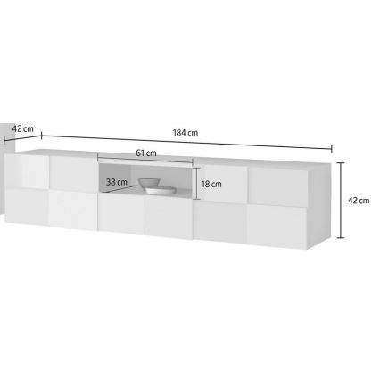 Έπιπλο τηλεόρασης SERIAN 184x42x42 cm λευκό