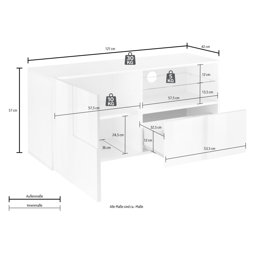 Έπιπλο τηλεόρασης SERIAN λευκό