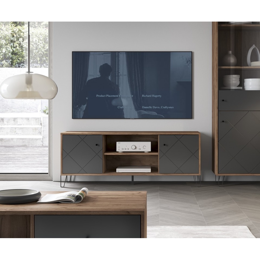 Έπιπλο τηλεόρασης SULA δρυς craft/μαύρο