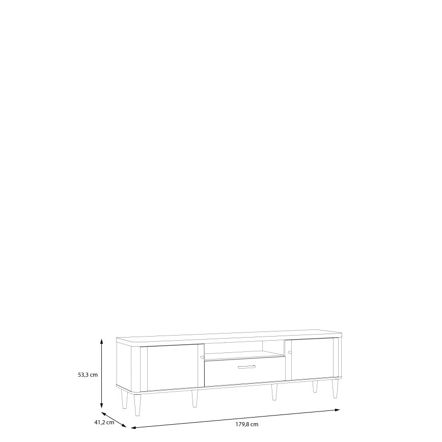Έπιπλο τηλεόρασης VIRO καφέ/μπεζ