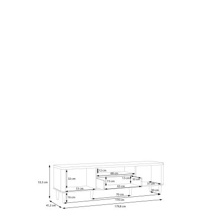 Έπιπλο τηλεόρασης VIRO σε καφέ/μπεζ