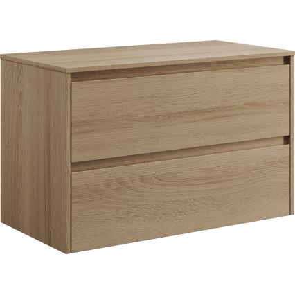 Έπιπλο μπάνιου TRONDHEIM για νιπτήρα 90x57x46 cm σε απόχρωση δρυός