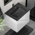 Έπιπλο μπάνιου με νιπτήρα KENWOOD 61x52x45 cm λευκό/μαύρο