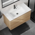 Έπιπλο μπάνιου με νιπτήρα KENWOOD 91 cm δρυς/λευκό