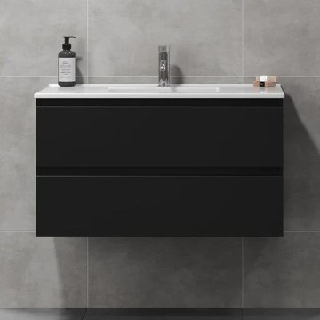 Έπιπλο μπάνιου με νιπτήρα KENWOOD, 91 x 50 x 45 εκ., μαύρο