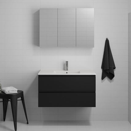 Έπιπλο μπάνιου με νιπτήρα KENWOOD, 91 x 50 x 45 εκ., μαύρο